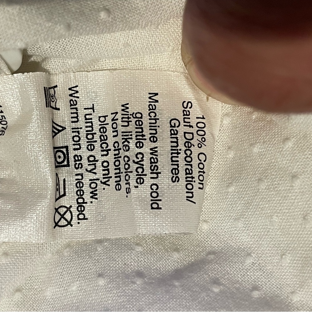 J. Crew Embroidered Swiss-Dot Tank White 100% Cotton Size: 6 - Picture 7 of 7